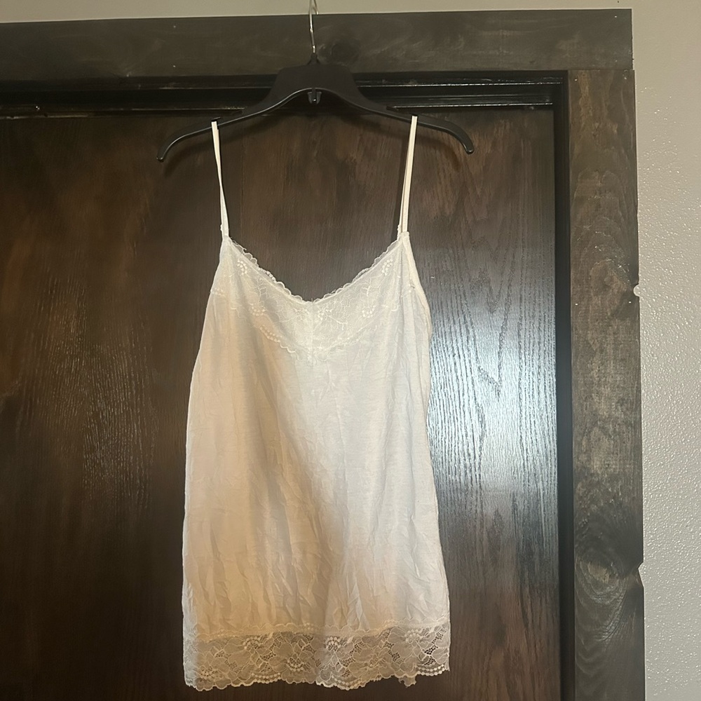 Maurices White Lace Trim Camisole